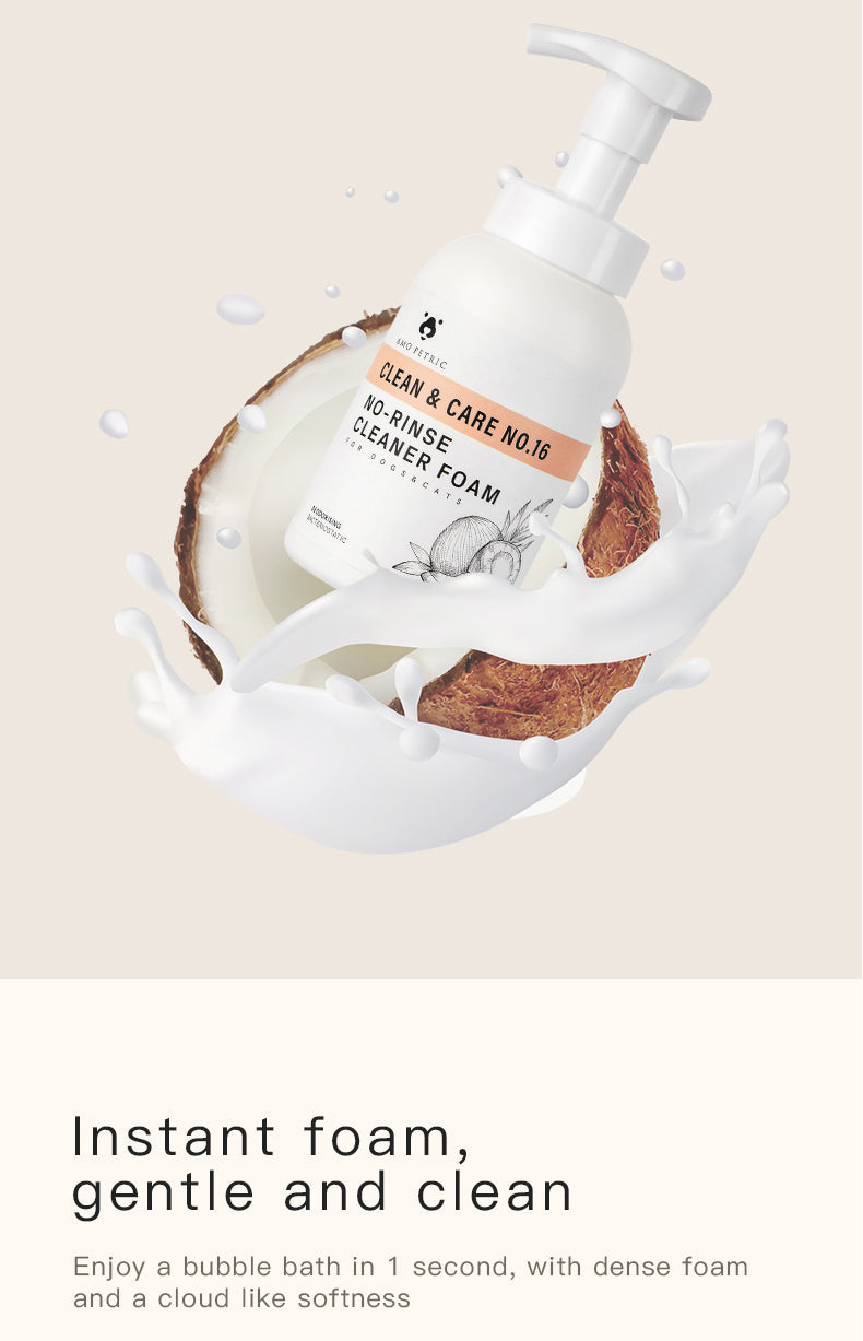 Pet Coconut Oil No-Rinse Cleansing Foam