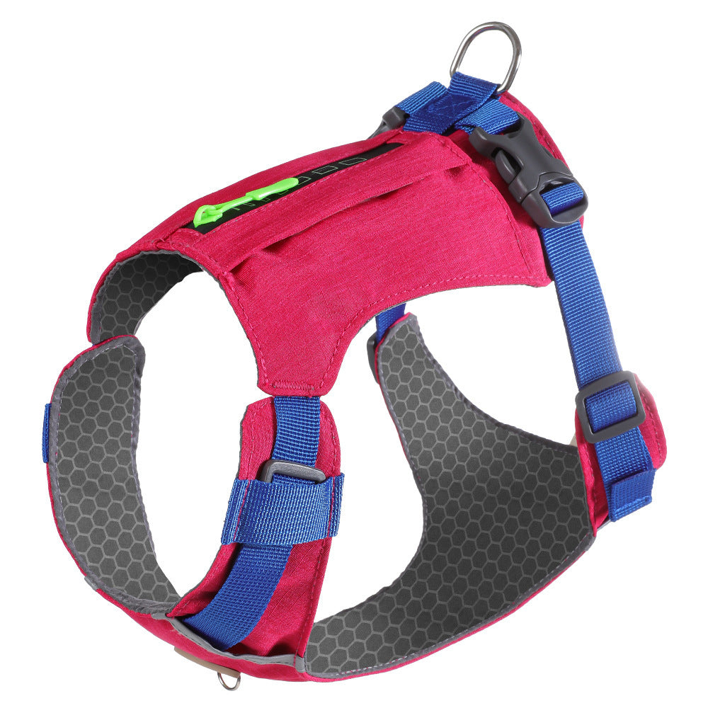 Lightweight pet harness with reflective strips