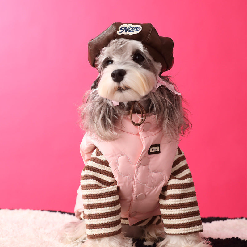 Warm puffer vest/sleeveless puffer vest for dogs