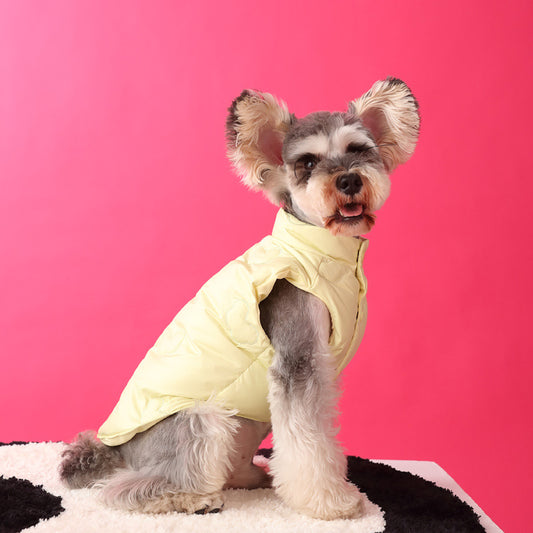 Warm puffer vest/sleeveless puffer vest for dogs