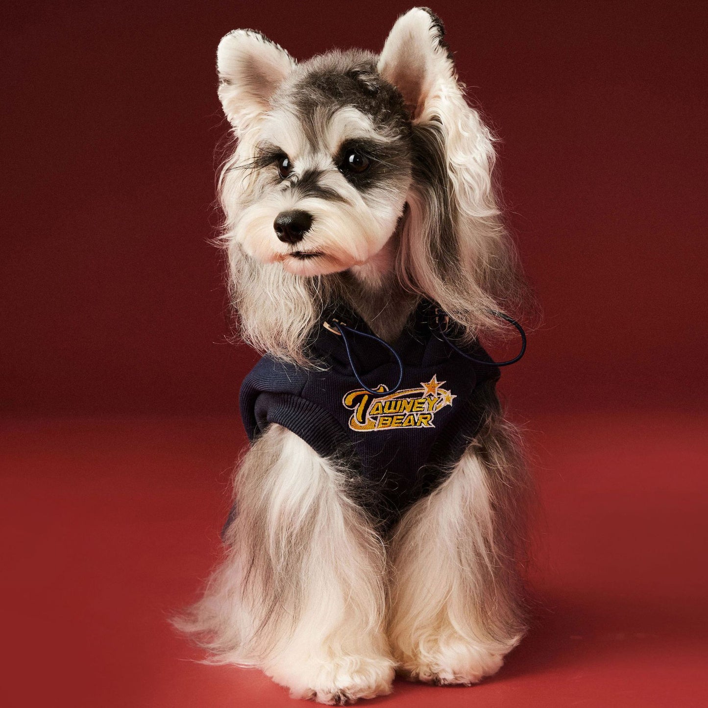 Fleece-lined sleeveless hooded sweatshirt for dogs