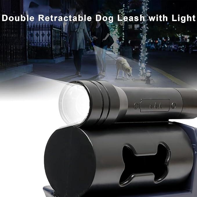 Tangle-Free Dual Dog Leash with 360° Swivel Head – For 2 Small to Medium Dogs (30 lbs)