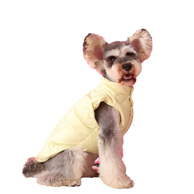 Warm puffer vest/sleeveless puffer vest for dogs