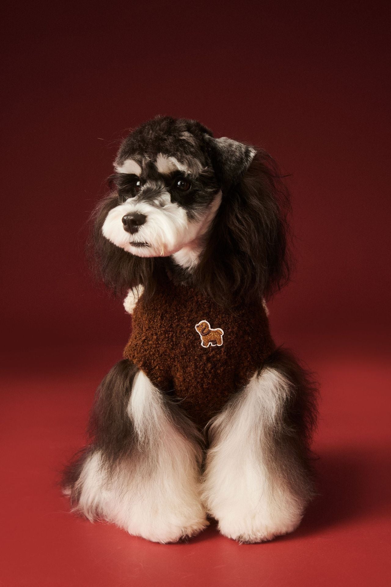 Sleeveless knitted vests for dogs in autumn and winter