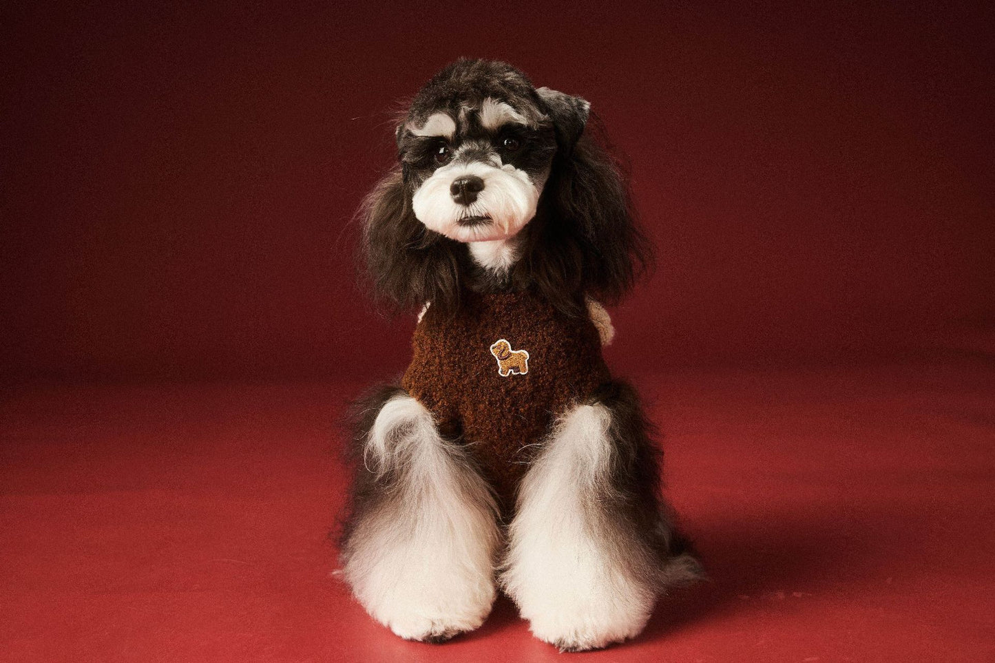 Sleeveless knitted vests for dogs in autumn and winter