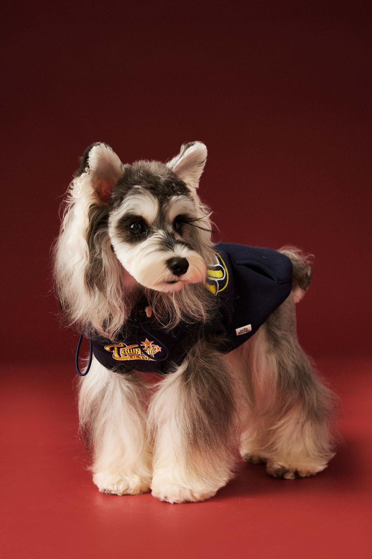 Fleece-lined sleeveless hooded sweatshirt for dogs