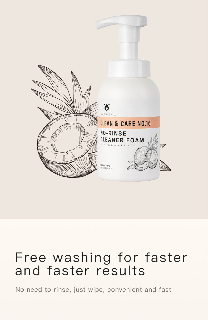 Pet Coconut Oil No-Rinse Cleansing Foam