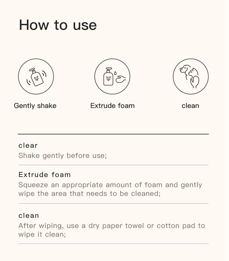 Pet Coconut Oil No-Rinse Cleansing Foam