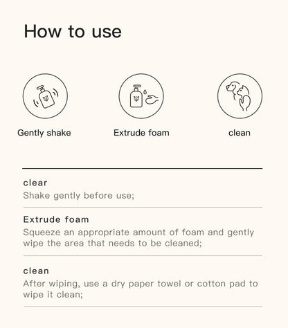 Pet Coconut Oil No-Rinse Cleansing Foam