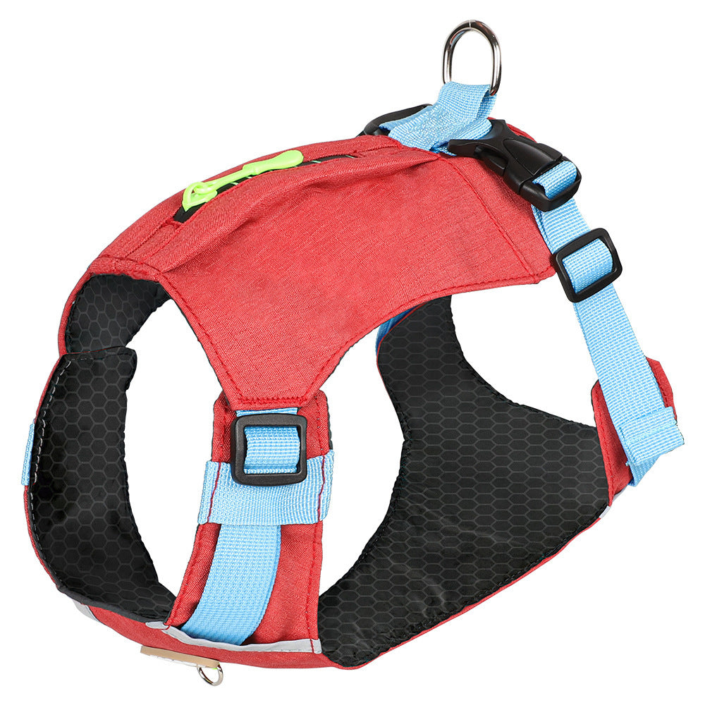Lightweight pet harness with reflective strips