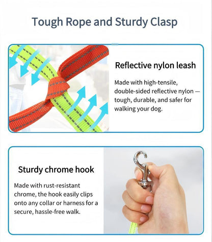 Tangle-Free Dual Dog Leash with 360° Swivel Head – For 2 Small to Medium Dogs (30 lbs)