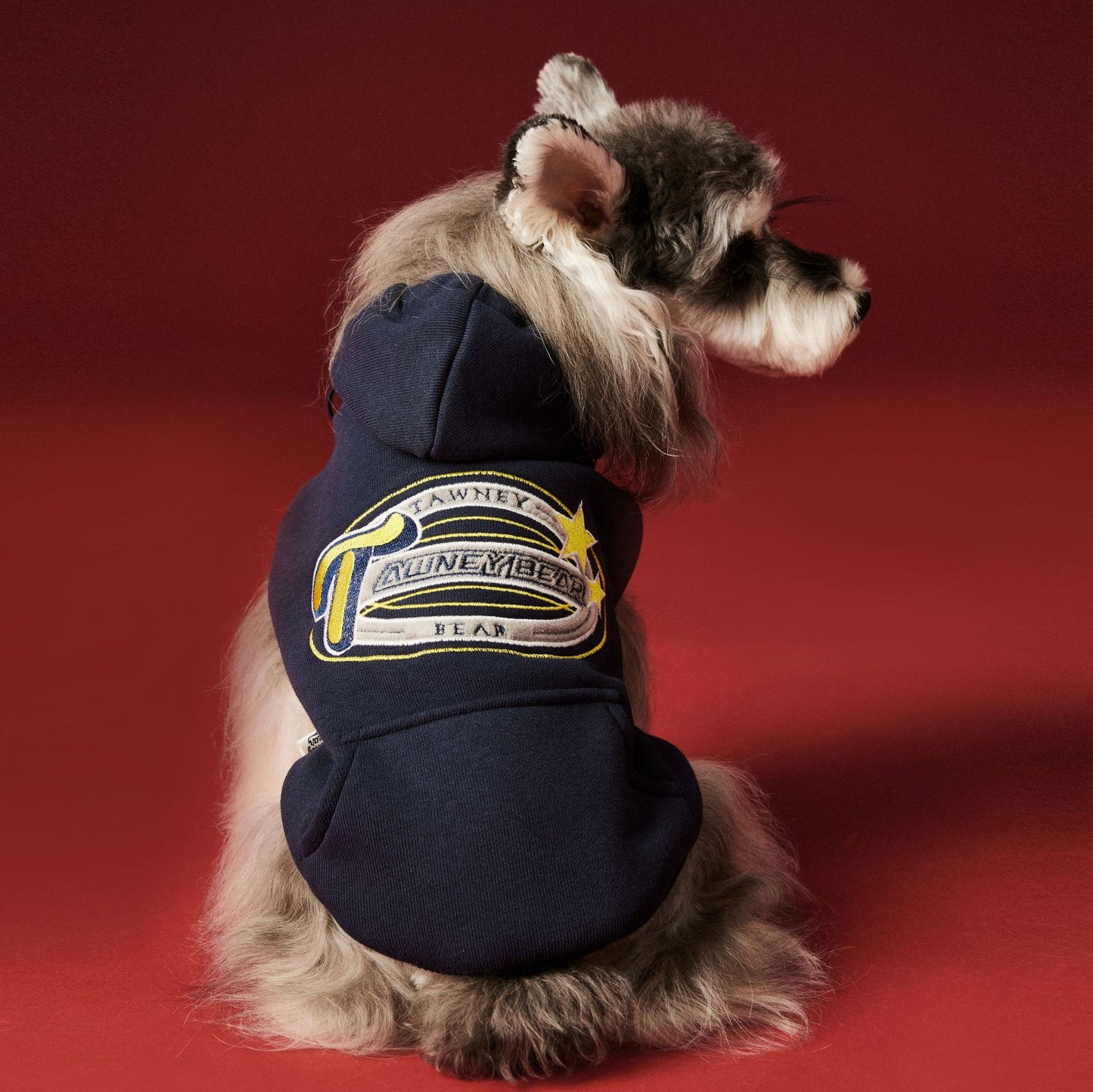 Fleece-lined sleeveless hooded sweatshirt for dogs
