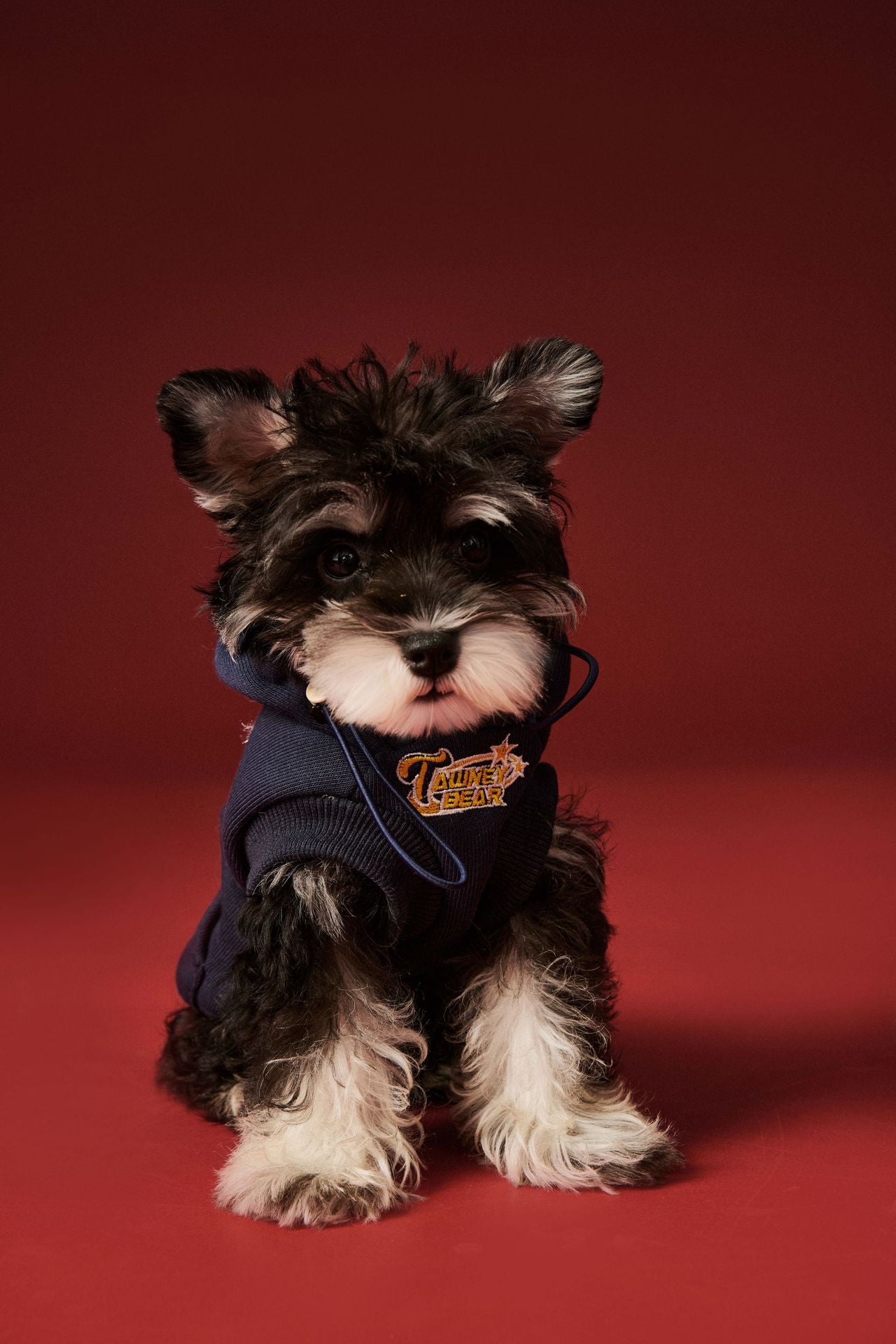 Fleece-lined sleeveless hooded sweatshirt for dogs