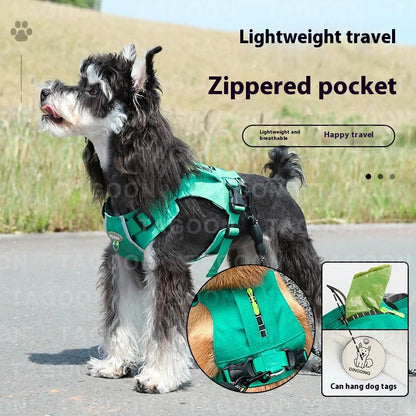 Lightweight pet harness with reflective strips