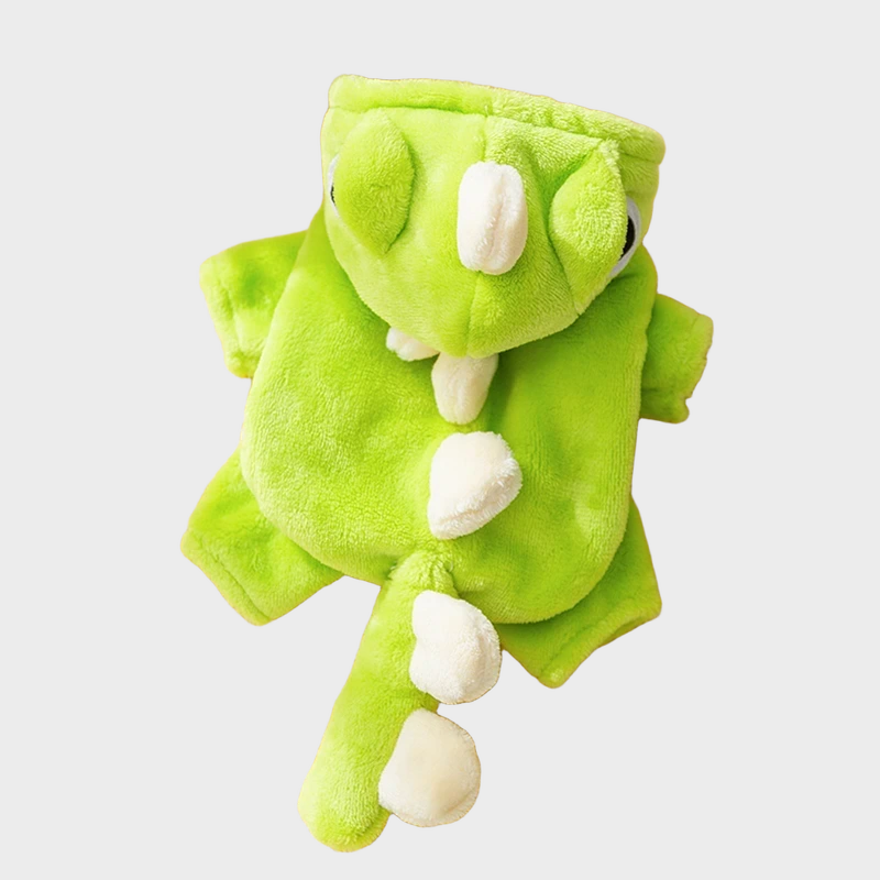 Four - legged warm padded dinosaur - style clothing for pets