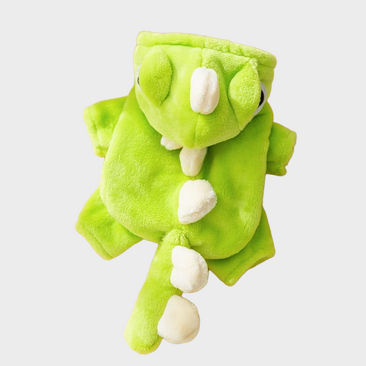 Four - legged warm padded dinosaur - style clothing for pets