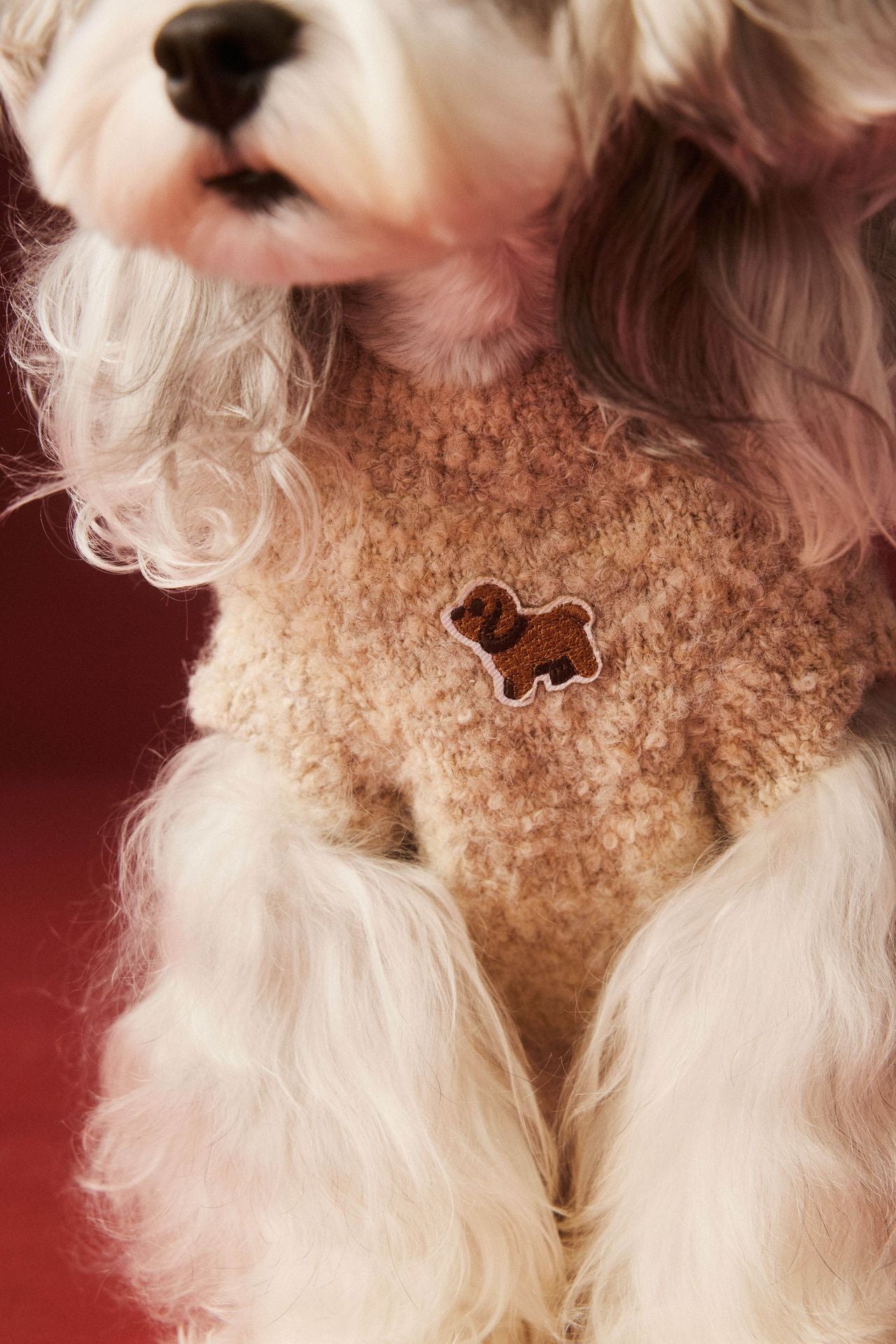 Sleeveless knitted vests for dogs in autumn and winter