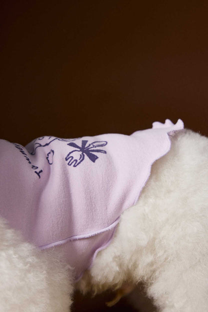 Reversible striped lace trim sleeveless vest for dogs