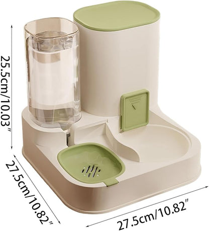2-in-1 Automatic Pet Feeder and Water Dispenser Set