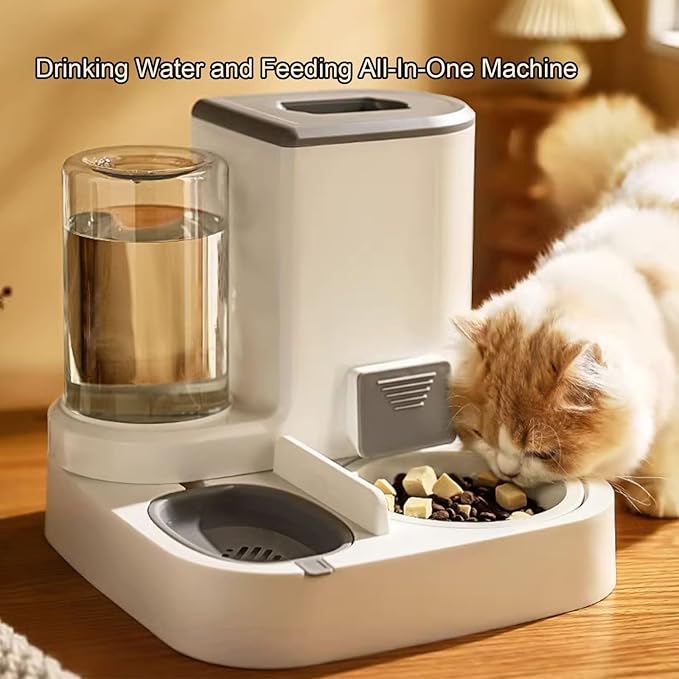 2-in-1 Automatic Pet Feeder and Water Dispenser Set
