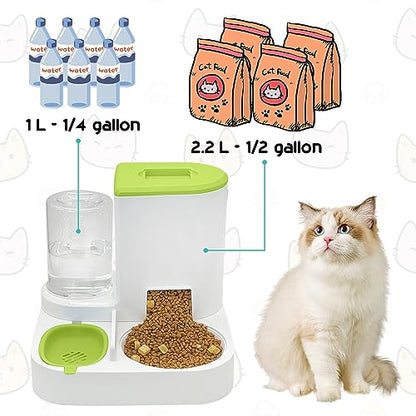 2-in-1 Automatic Pet Feeder and Water Dispenser Set