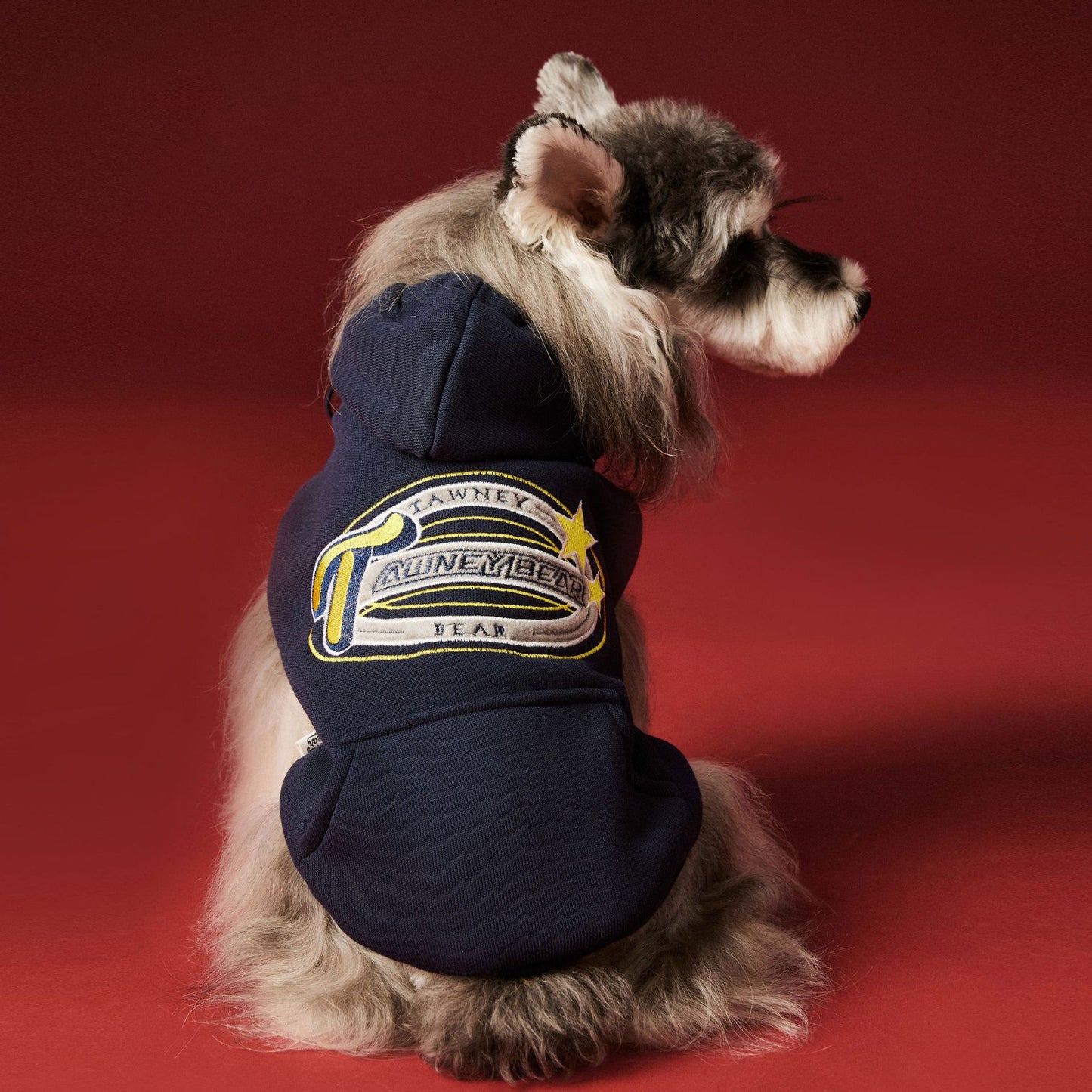 Fleece-lined sleeveless hooded sweatshirt for dogs