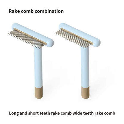 Pet Grooming Comb Set, Including Wide/Dense Pin Combs, Rake Combs, and Facial Combs, Comprehensive Care for Pet Hair 🐾