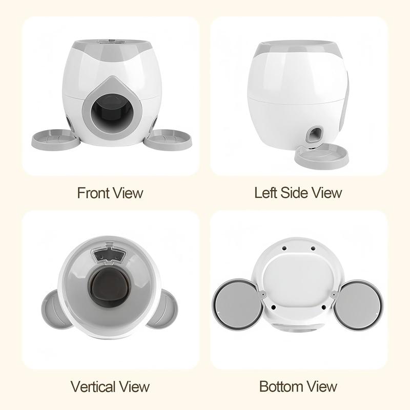 Automatic dog ball launcher - an interactive smart toy with a treat dispenser, used for mental development and training.