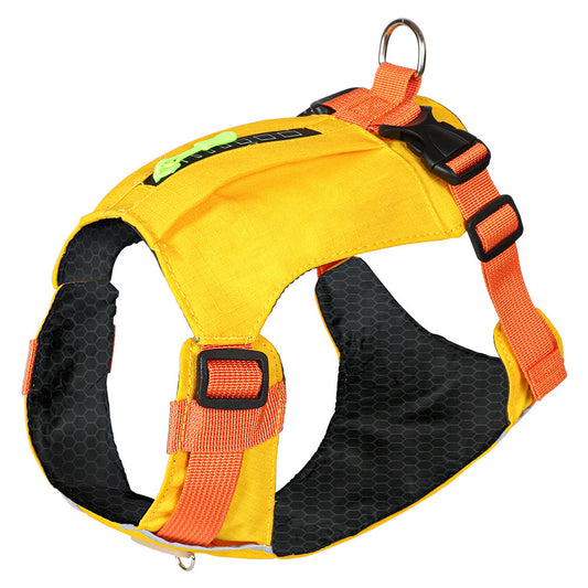 Lightweight pet harness with reflective strips