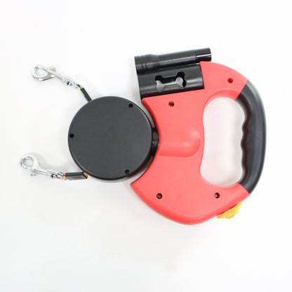 Tangle-Free Dual Dog Leash with 360° Swivel Head – For 2 Small to Medium Dogs (30 lbs)