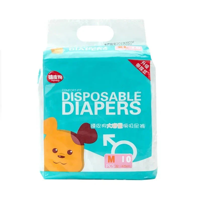 Dog 10PCS/pack Super Absorption Pants Diapers Disposable Leakproof Puppy