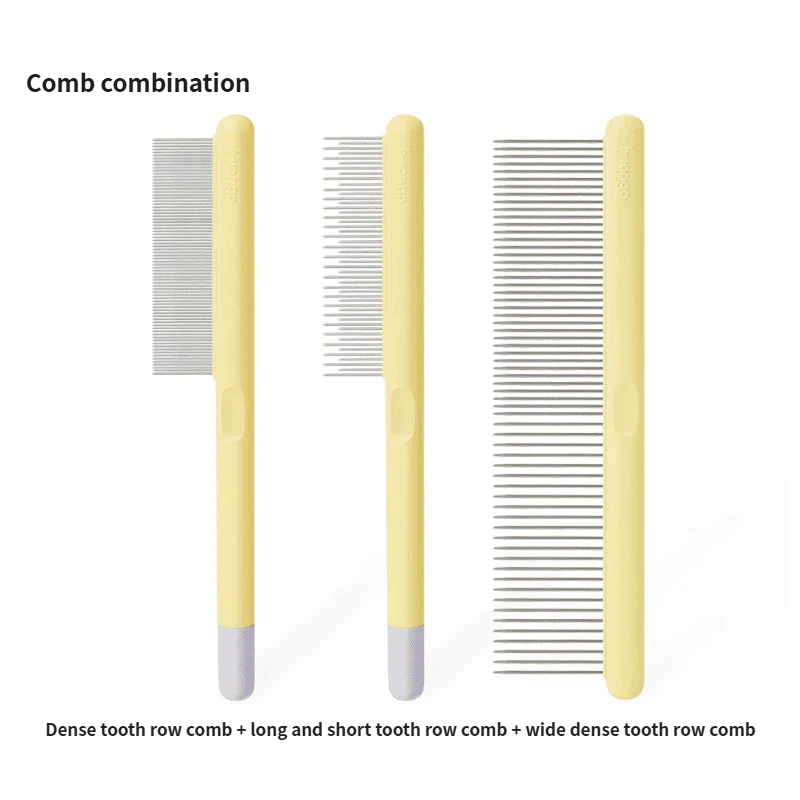 Pet Grooming Comb Set, Including Wide/Dense Pin Combs, Rake Combs, and Facial Combs, Comprehensive Care for Pet Hair 🐾