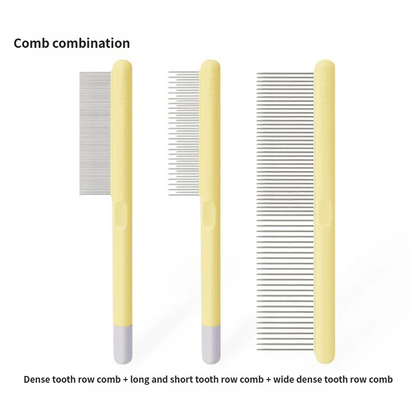 Pet Grooming Comb Set, Including Wide/Dense Pin Combs, Rake Combs, and Facial Combs, Comprehensive Care for Pet Hair 🐾