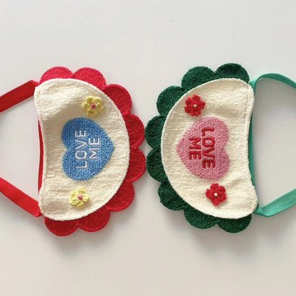 Sweet Heart Love Dog Cat Bibs